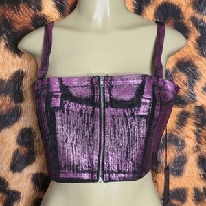 Heartbreaker Metallic Denim Top